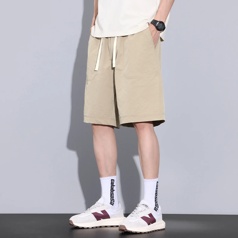 Kuvine冰丝速干运动短裤男士夏季新款潮流百搭宽松休闲五分裤子男