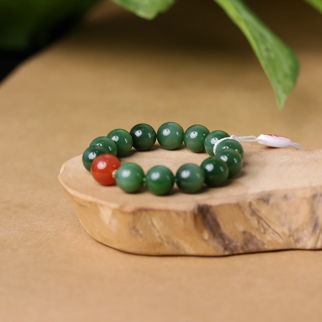 碧玉圆珠串 13mm 俄罗斯 WGZP431