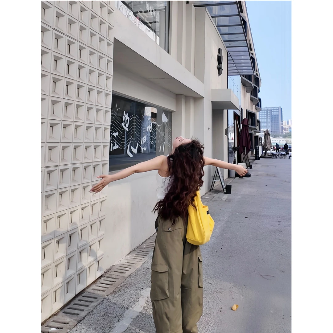 YIMENG*5229*EXPLOER小众设计定制春夏机能弯刀长裤裤子显瘦