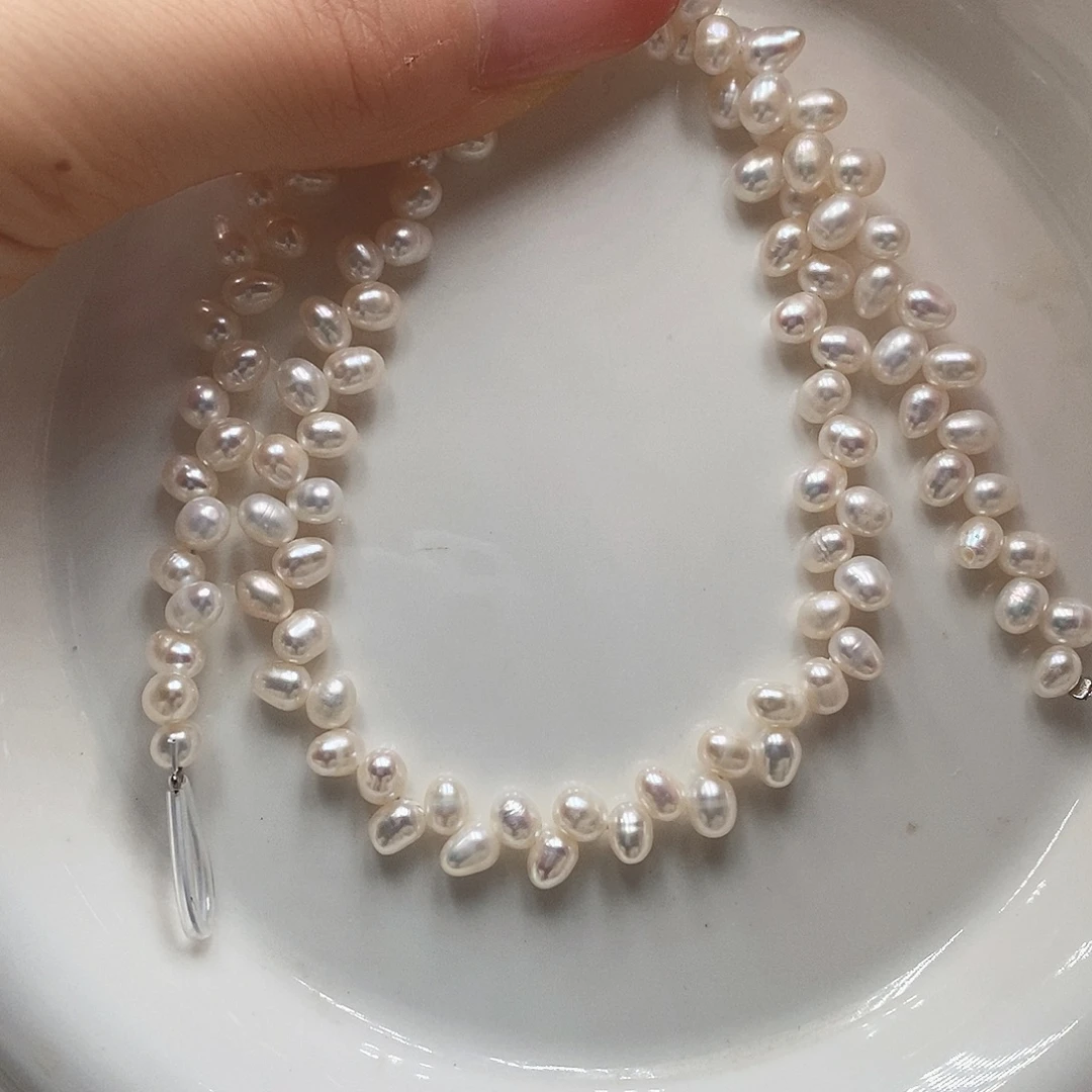 银S925镶嵌淡水珍珠耳饰