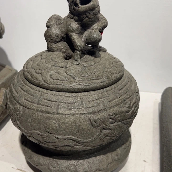 兴***山石材香炉青石青石