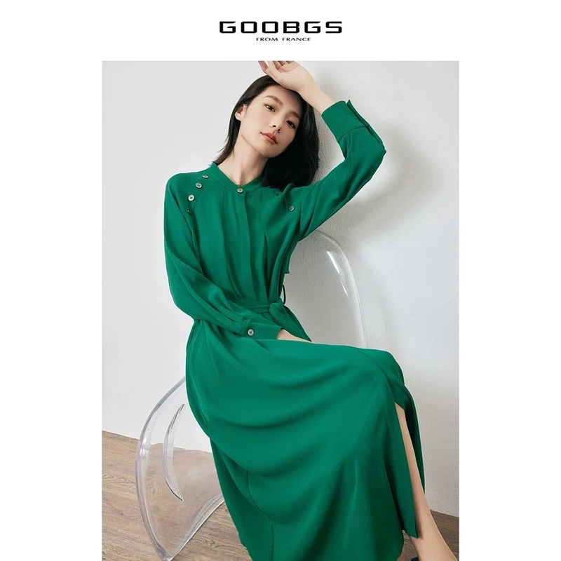 【女乔专属】G3141676 褶皱系带连衣裙