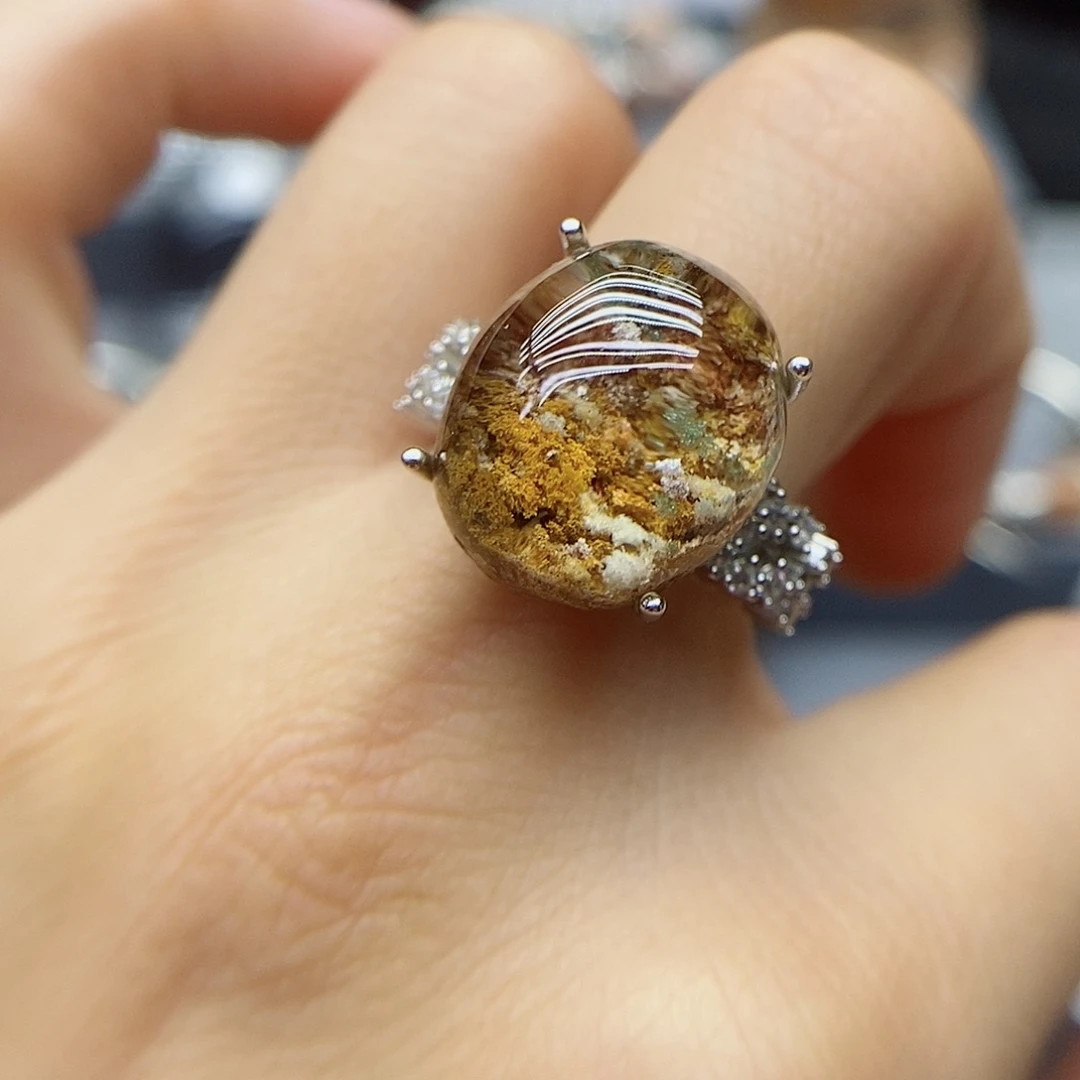 银S925镶嵌珠宝半成品水晶定制水晶