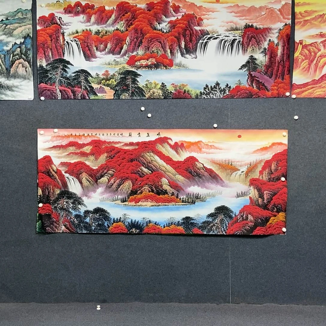 国画疯****8小八尺山水一副