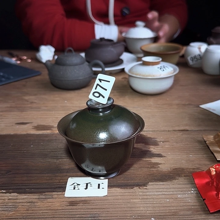 婺州龙窑烧制技艺全手工盖碗（971