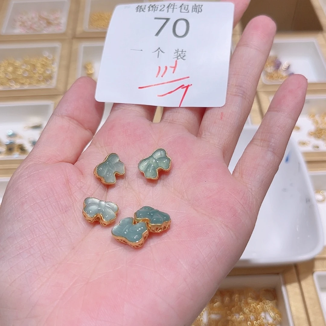 银S925镶嵌水晶珠宝半成品70 。