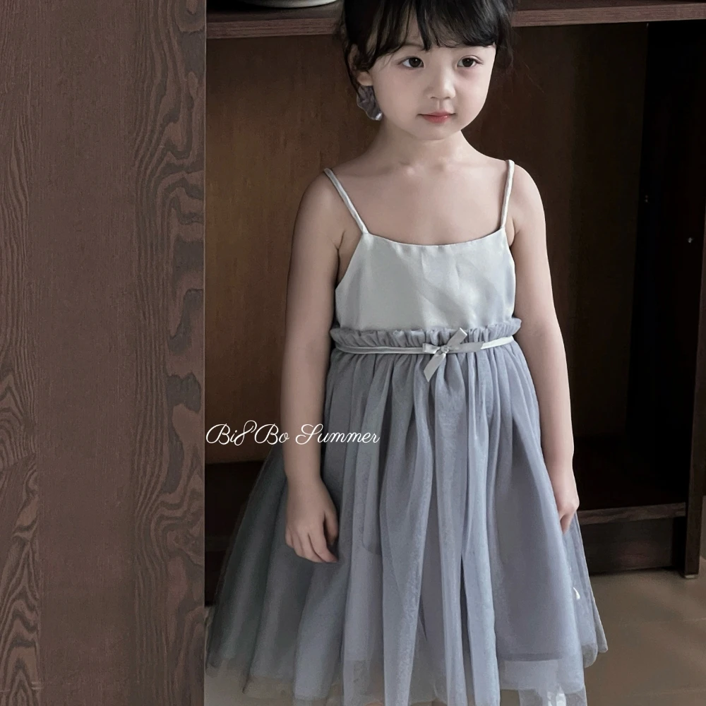 bebebi8bo2025女童夏季新款吊带纱裙韩版洋气公主裙 31158