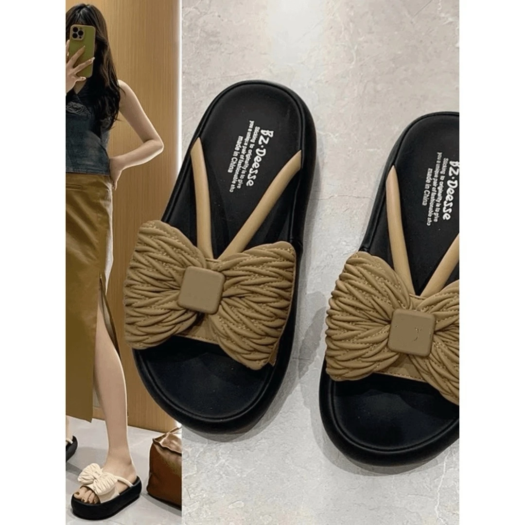 罗马拖鞋女夏季高级感法式厚底网红超火海边沙滩鞋拖鞋T37