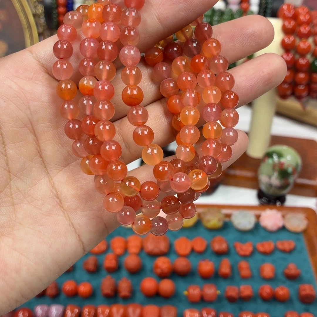 颈饰合金南红玛瑙6.5mm