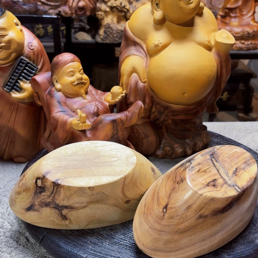 新***庆香樟木元宝一对香樟木