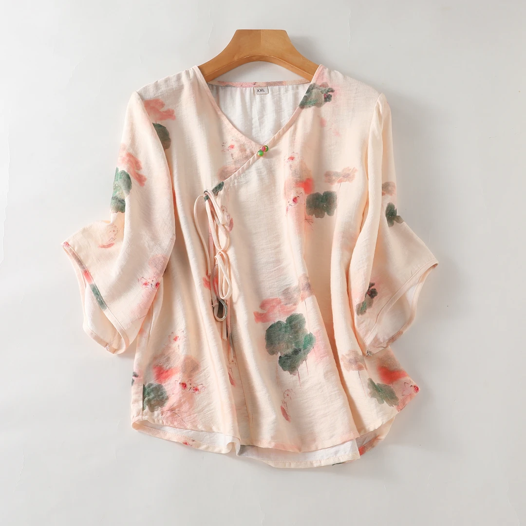 时尚夏季2025新款女装夏款大码中年妈妈装年轻洋气夏装