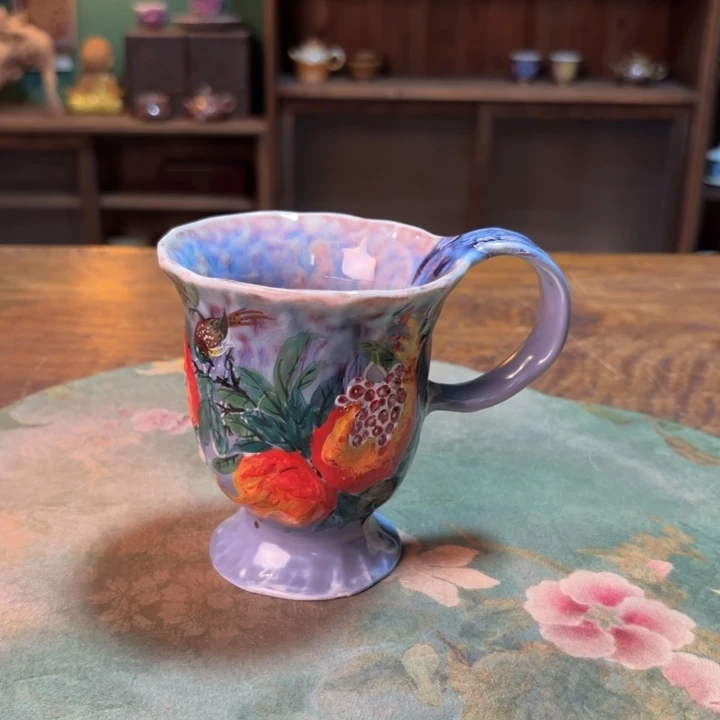 柴烧纯手工手绘陶瓷图****图