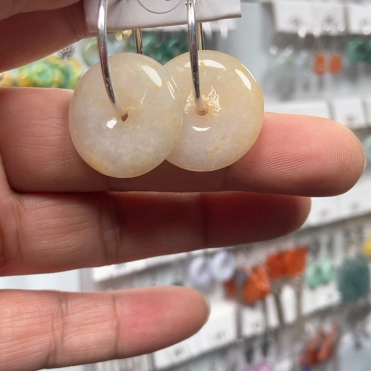 【闪购商品】翡翠耳饰银S925镶嵌优化