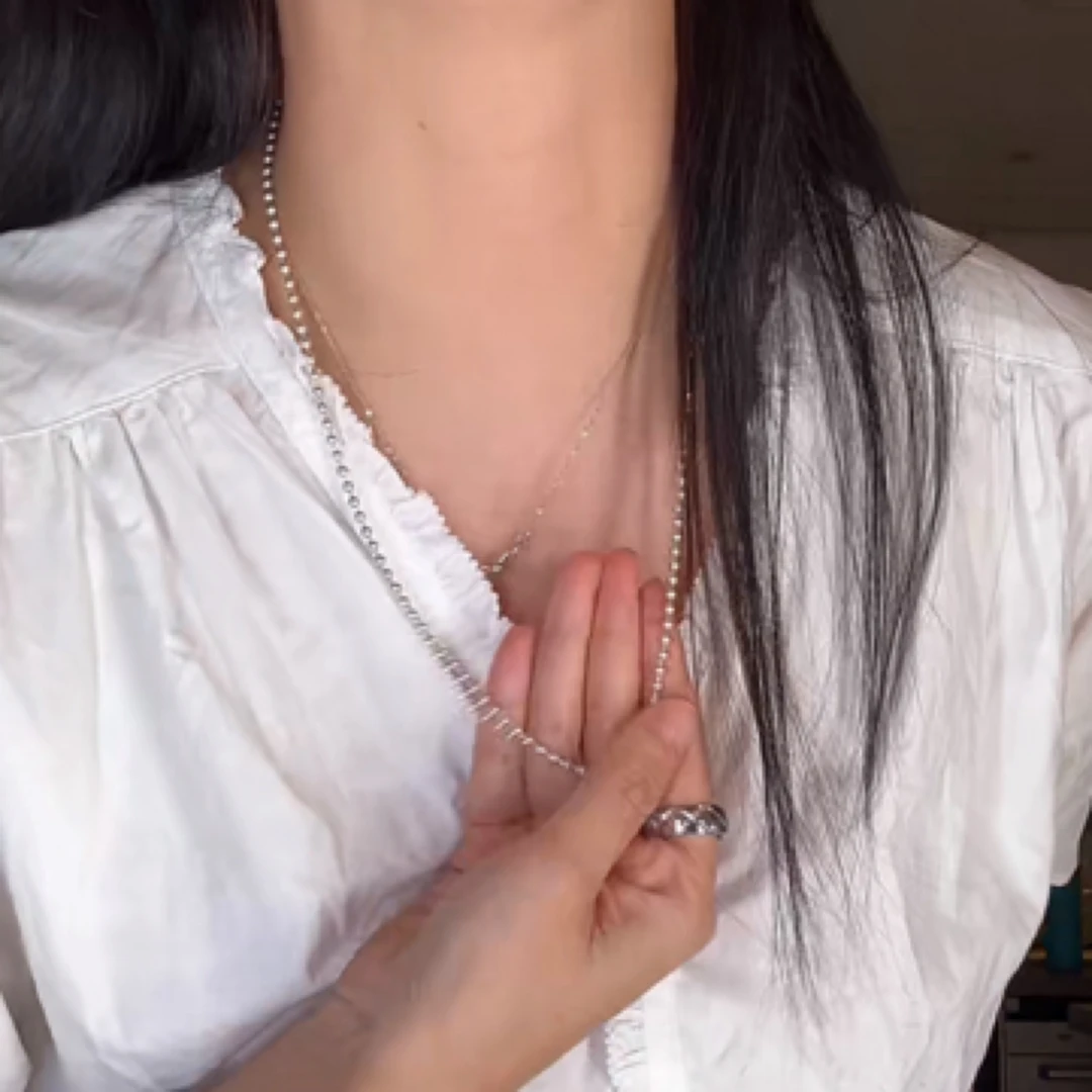 非金属仿珍珠项链 luluzou百搭小珍珠项链