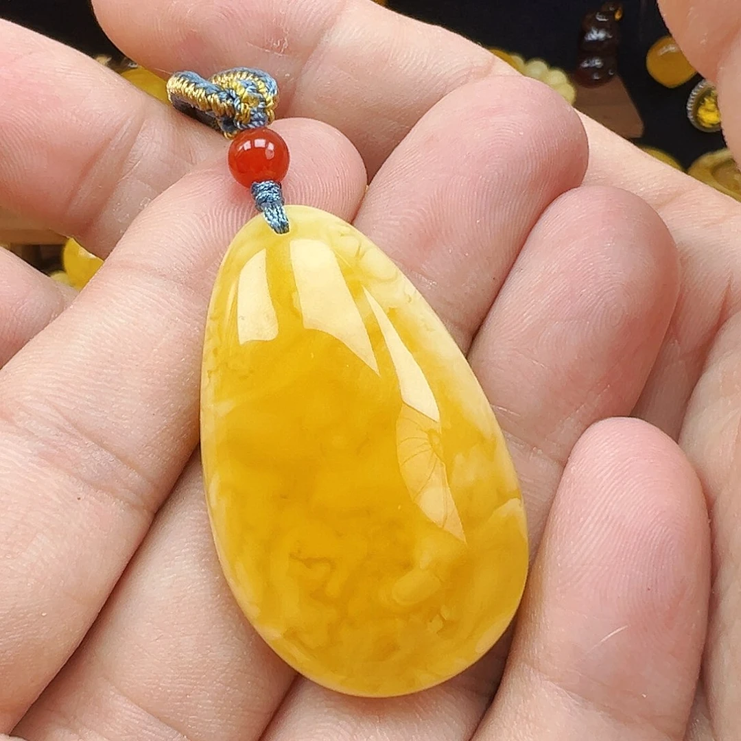 蜜蜡未镶嵌珠宝奇石蜜蜡吊坠10克