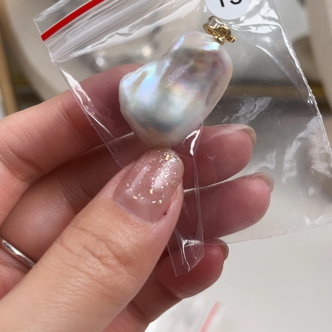 淡水珍珠银S925镶嵌颈饰