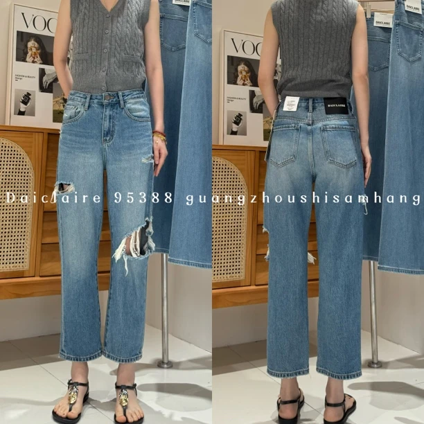 【代嘉儿】· 夏季 95388 无弹高腰显瘦法棍裤