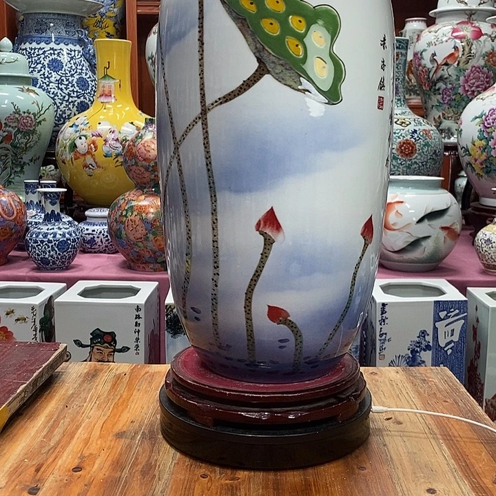 景德镇陶瓷手工手绘花瓶摆件