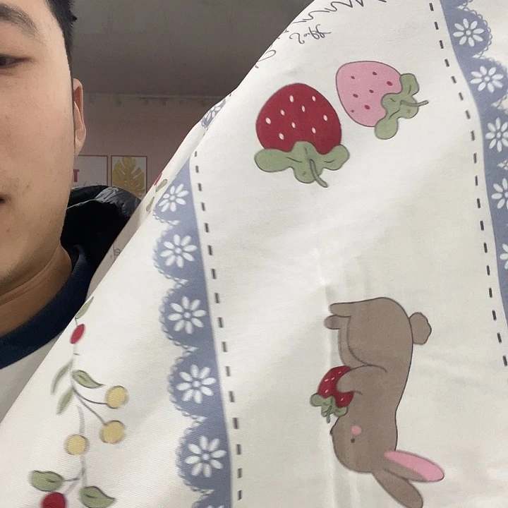 棉棉蓝色水果小兔子A B版四件