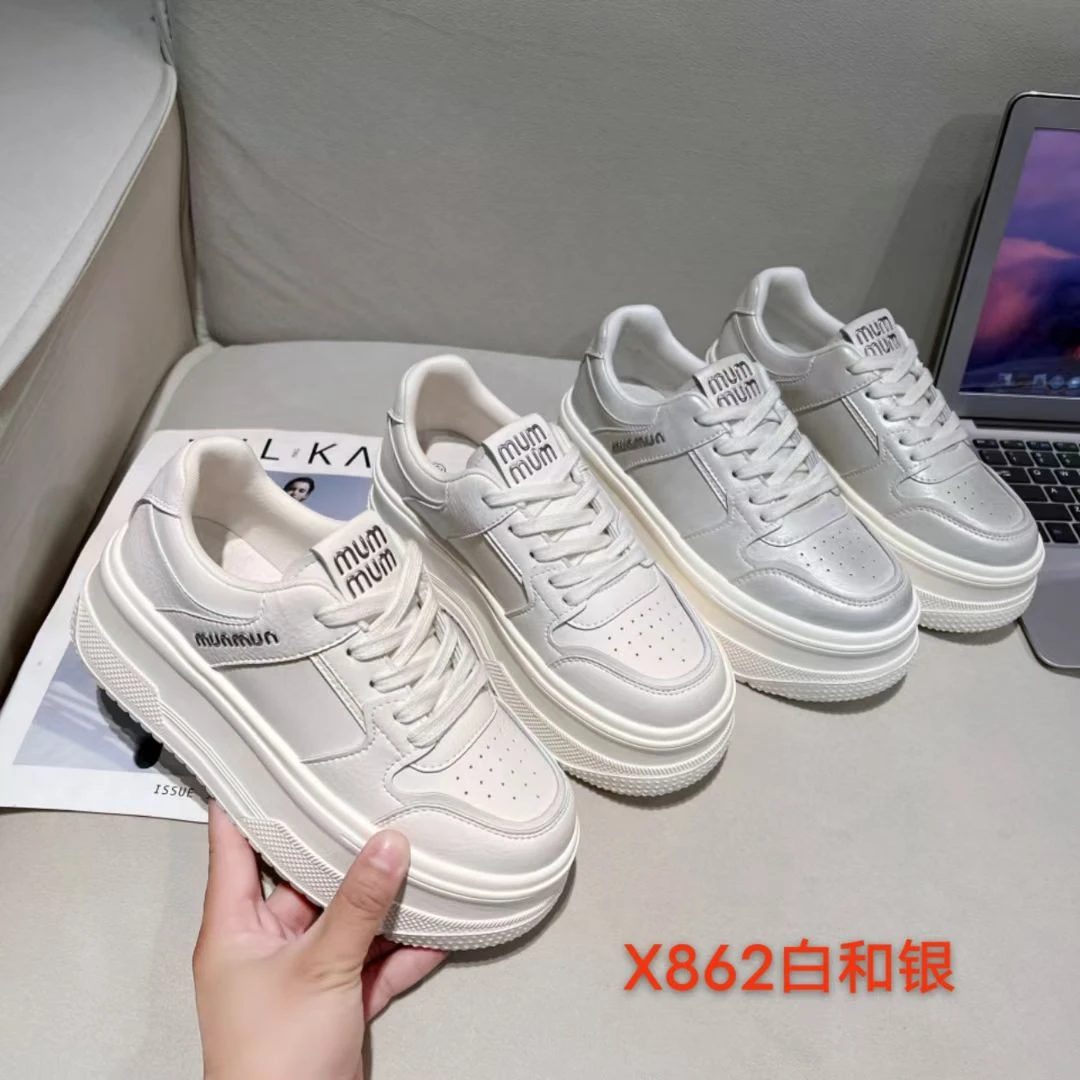 【运费补贴】X862新款厚底百搭休闲板鞋女鞋子