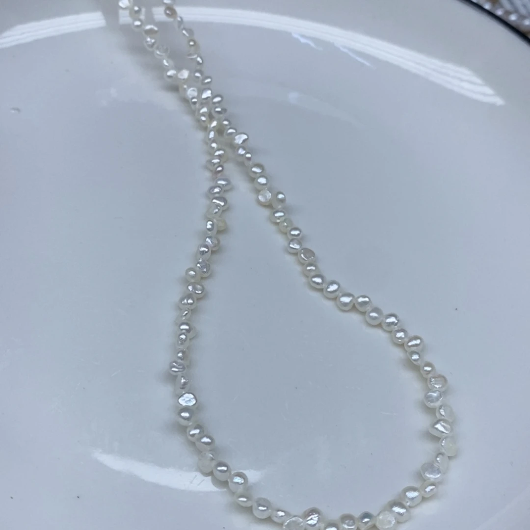 颈饰未镶嵌淡水珍珠Keshi花瓣