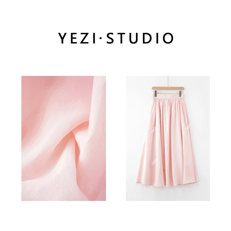 【小粉裙】25春法式气质砂洗垂坠感显瘦百搭大摆半裙25133008-2/15