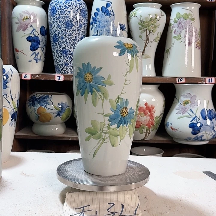 瓶大萝卜向日葵蓝蓝陶瓷3