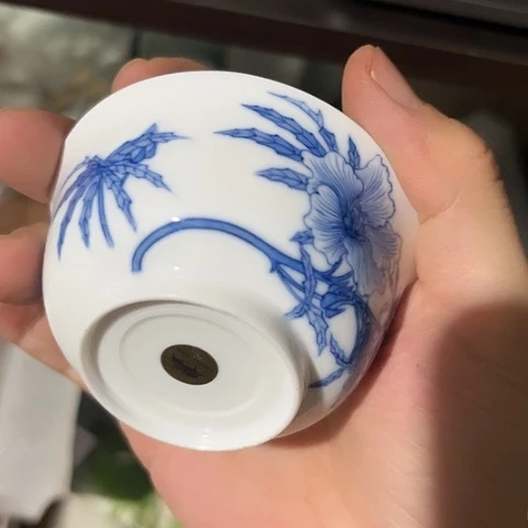 手工高岭土大球泥杯一个