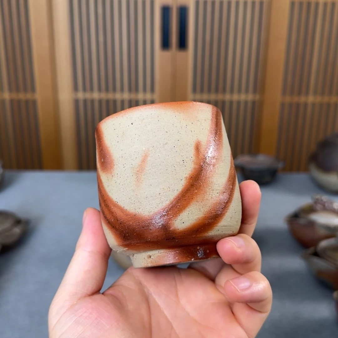 雄一备前烧汤吞 柴烧茶具