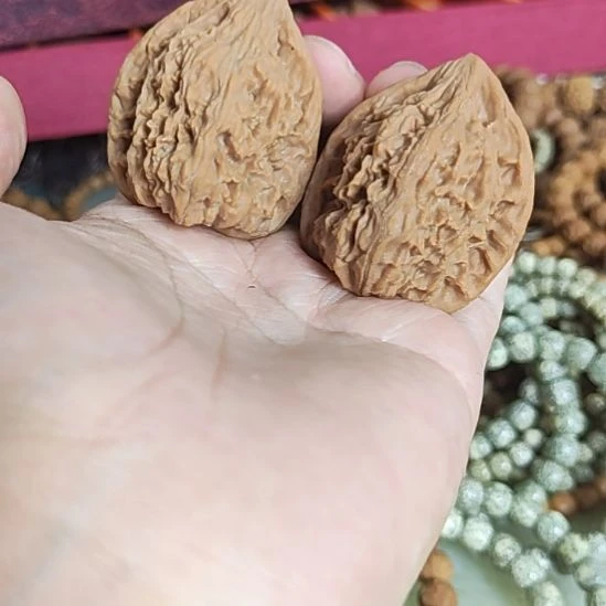 把件文玩核桃40左右红狮子练手对