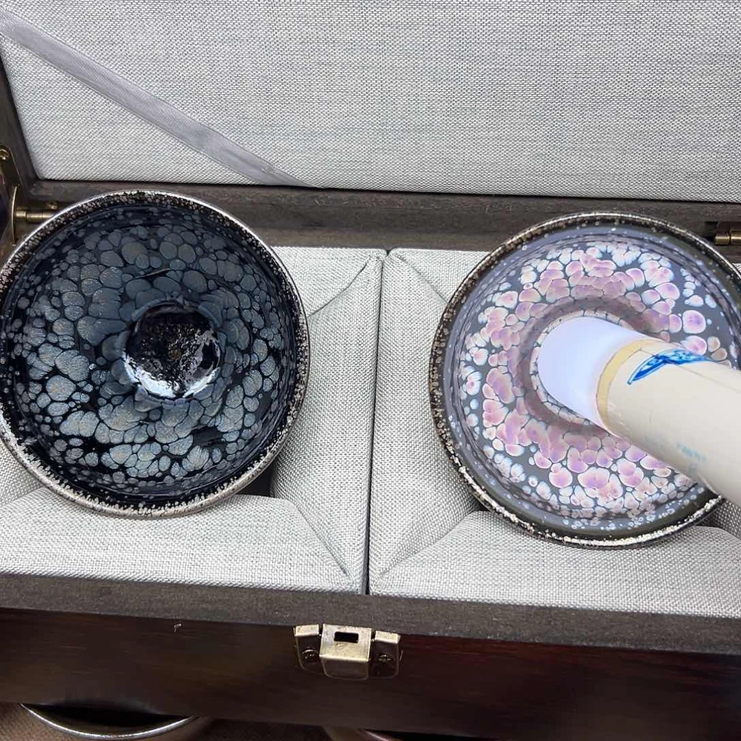 茶盏彩金建盏主人杯