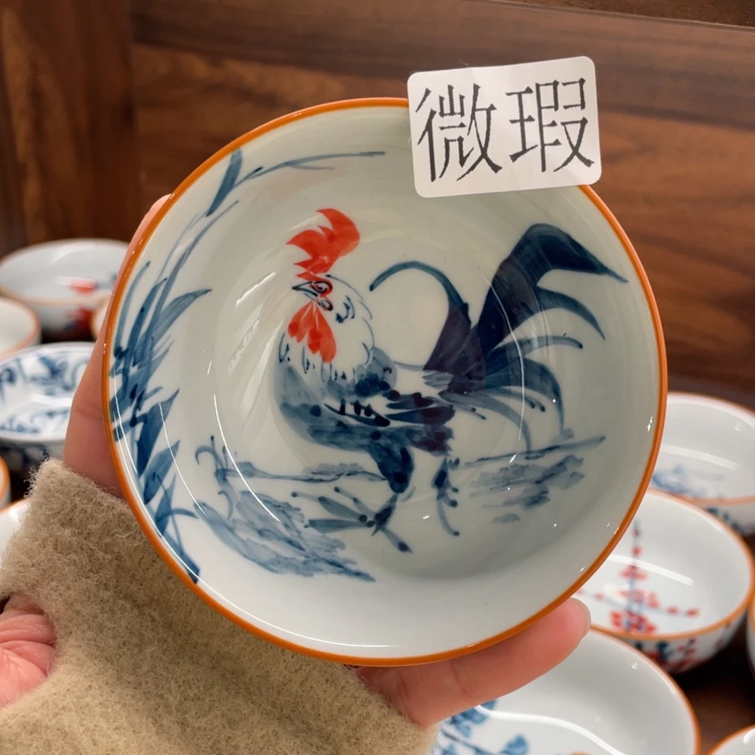 有瑕釉下彩纯手绘
