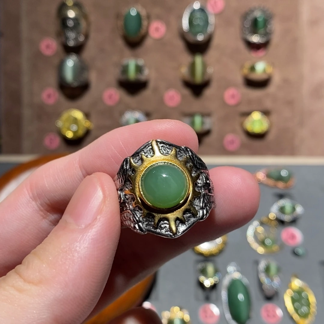 和田玉未镶嵌戒指