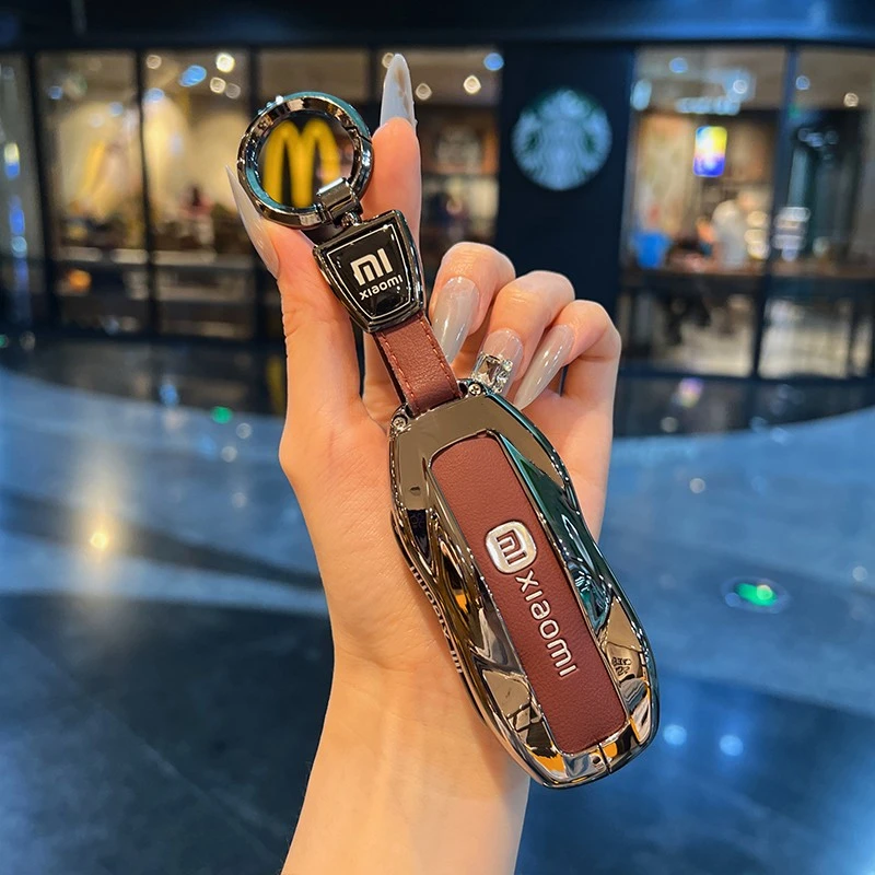 适用25款小米su7新款钥匙套su7max汽车金属su7pro高档壳扣包YU7