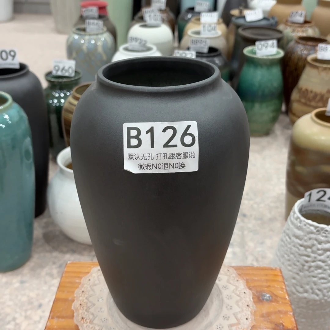 摆件瑕疵126 景徳镇陶瓷花瓶高27口9.5