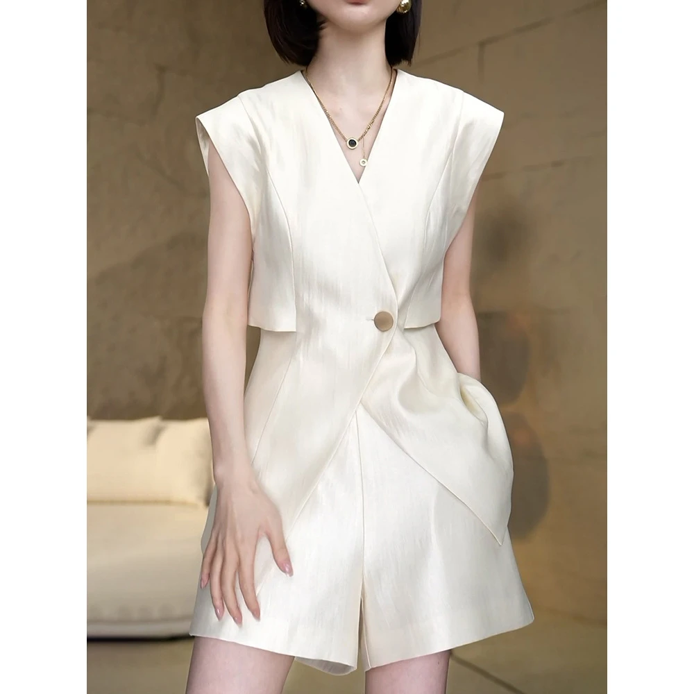 轻奢小香风时尚裤套装2025夏季新款高级感洋气开衫上衣+纯色短裤