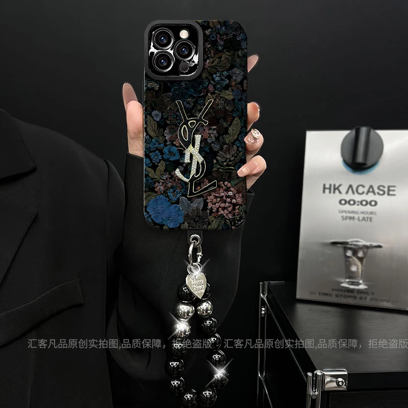适用【苹果/oppo/华为/vivo/小米】复古繁花油画潮牌英文防摔手机壳