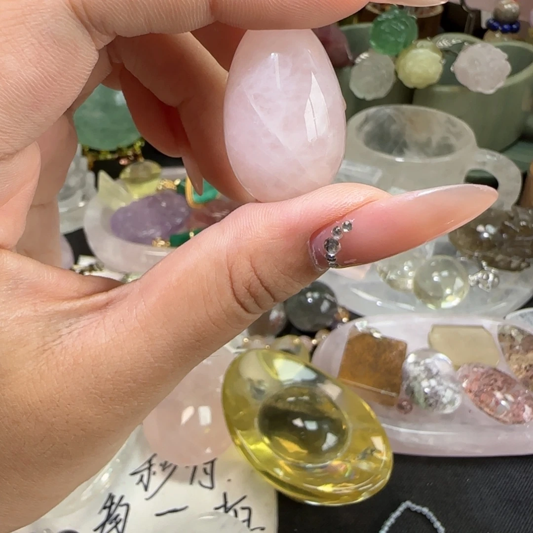 紫晶眼镜银S925镶嵌粉晶