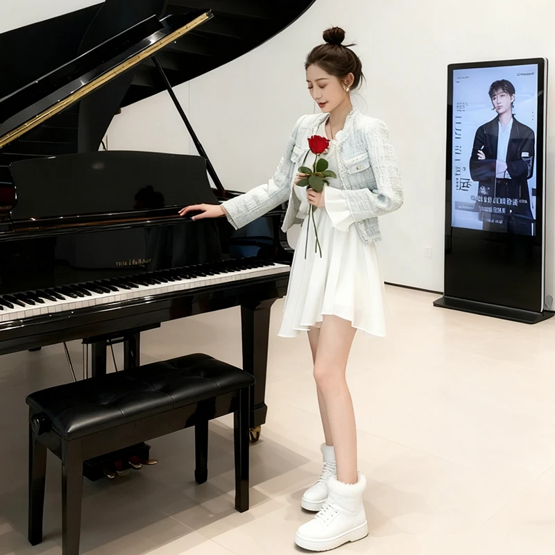 气质名媛风小香风外套秋冬新款法式高级感小个子短款粗花呢上衣女