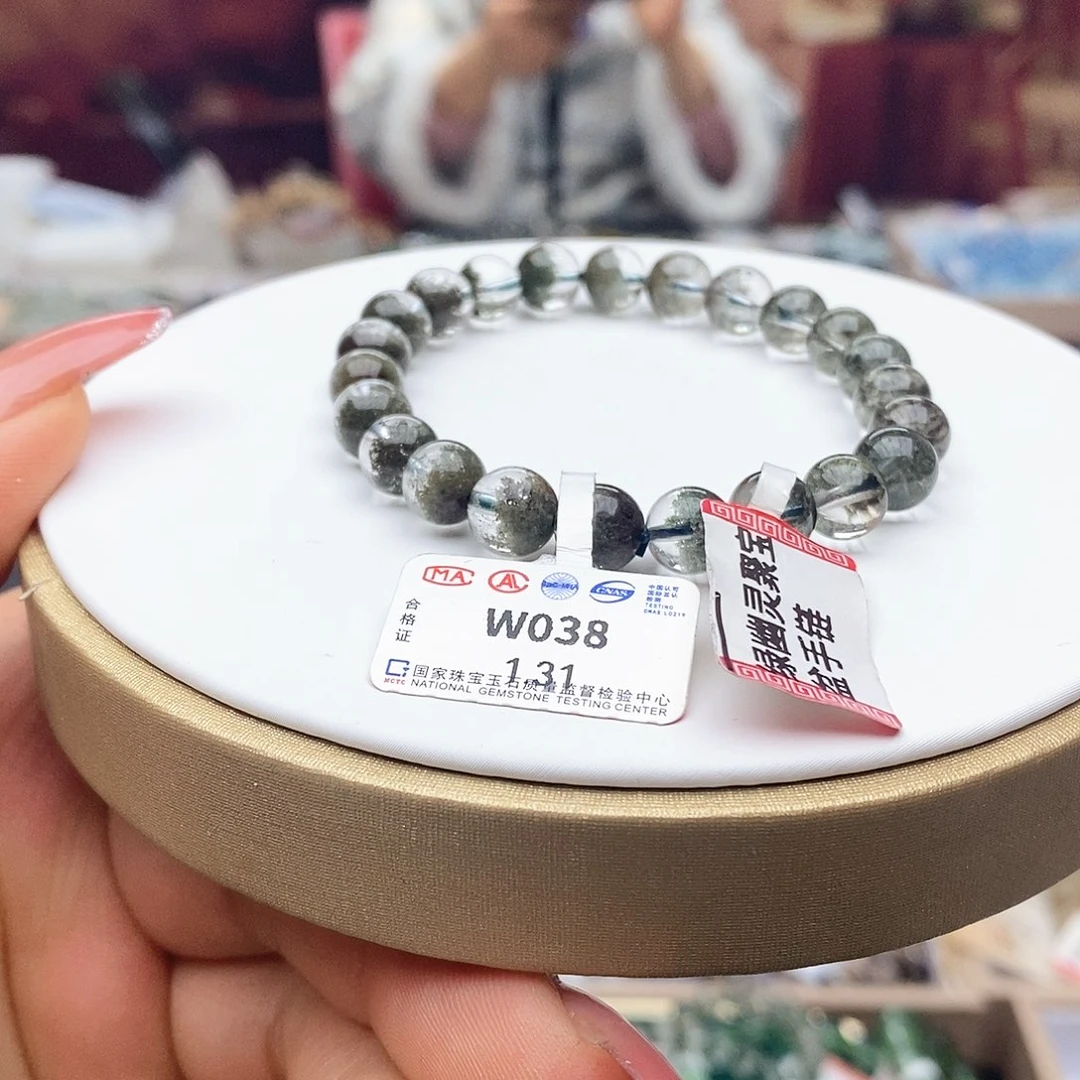 水晶手链未镶嵌W038聚宝盆8m