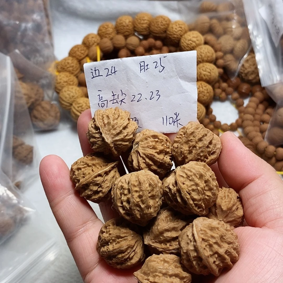 核桃手串/手链平底八棱龙脊单圈