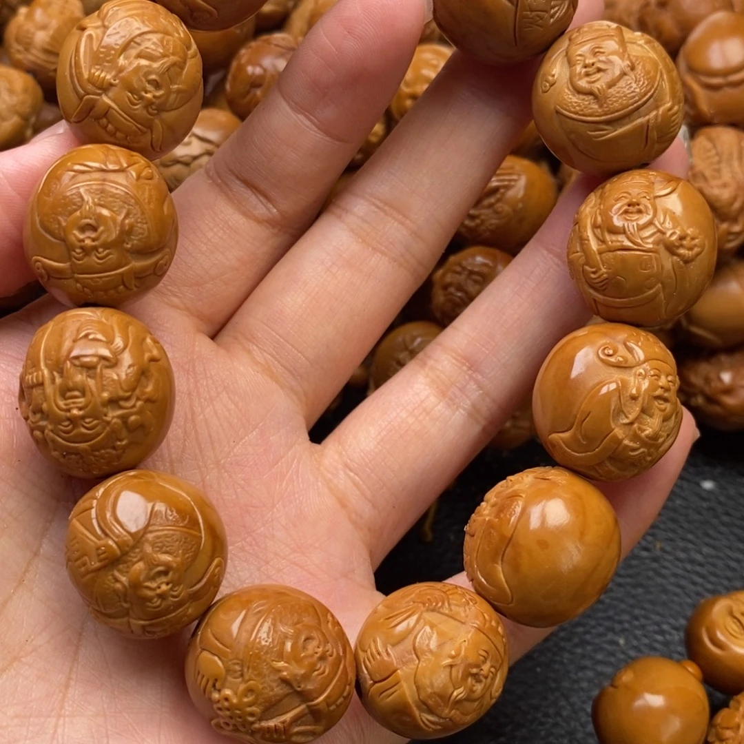 天***健吊坠橄榄核浮雕财神特价