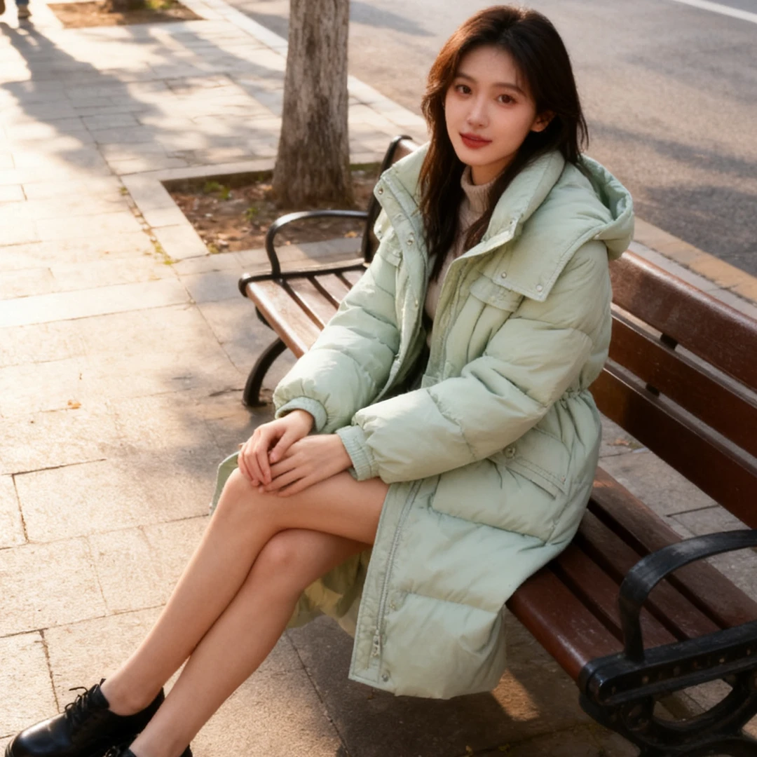 冬季新款大码33781中长款加厚女一件过冬抽绳羽绒服女生