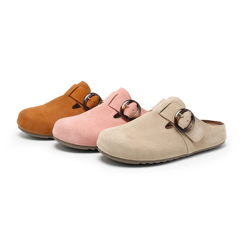 15012-16春夏外穿半包拖鞋女吐司鞋拖鞋女简约舒适百搭平底脖肯鞋