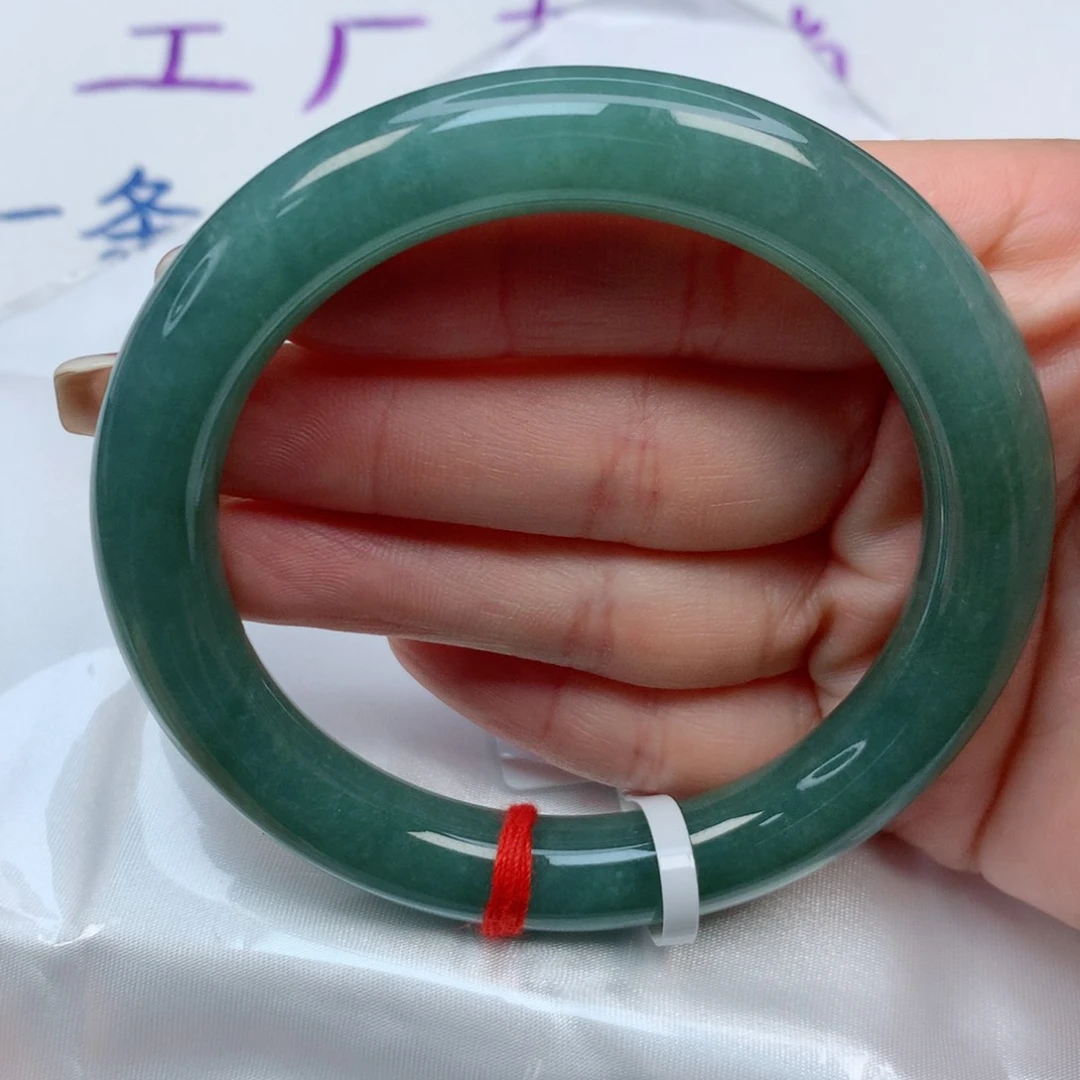 翡翠手镯未镶嵌57-58湖水蓝