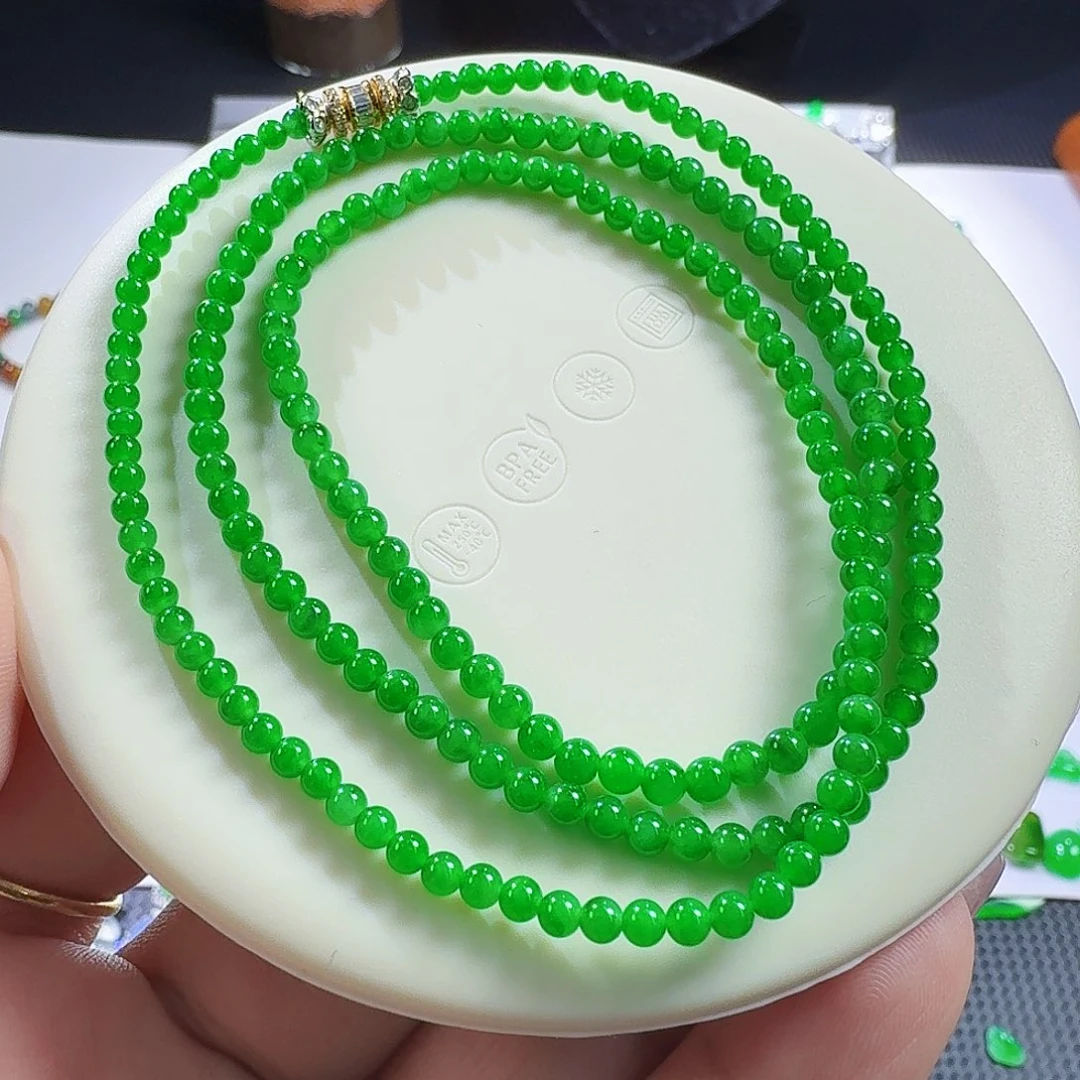 翡翠18K金镶嵌颈饰项链