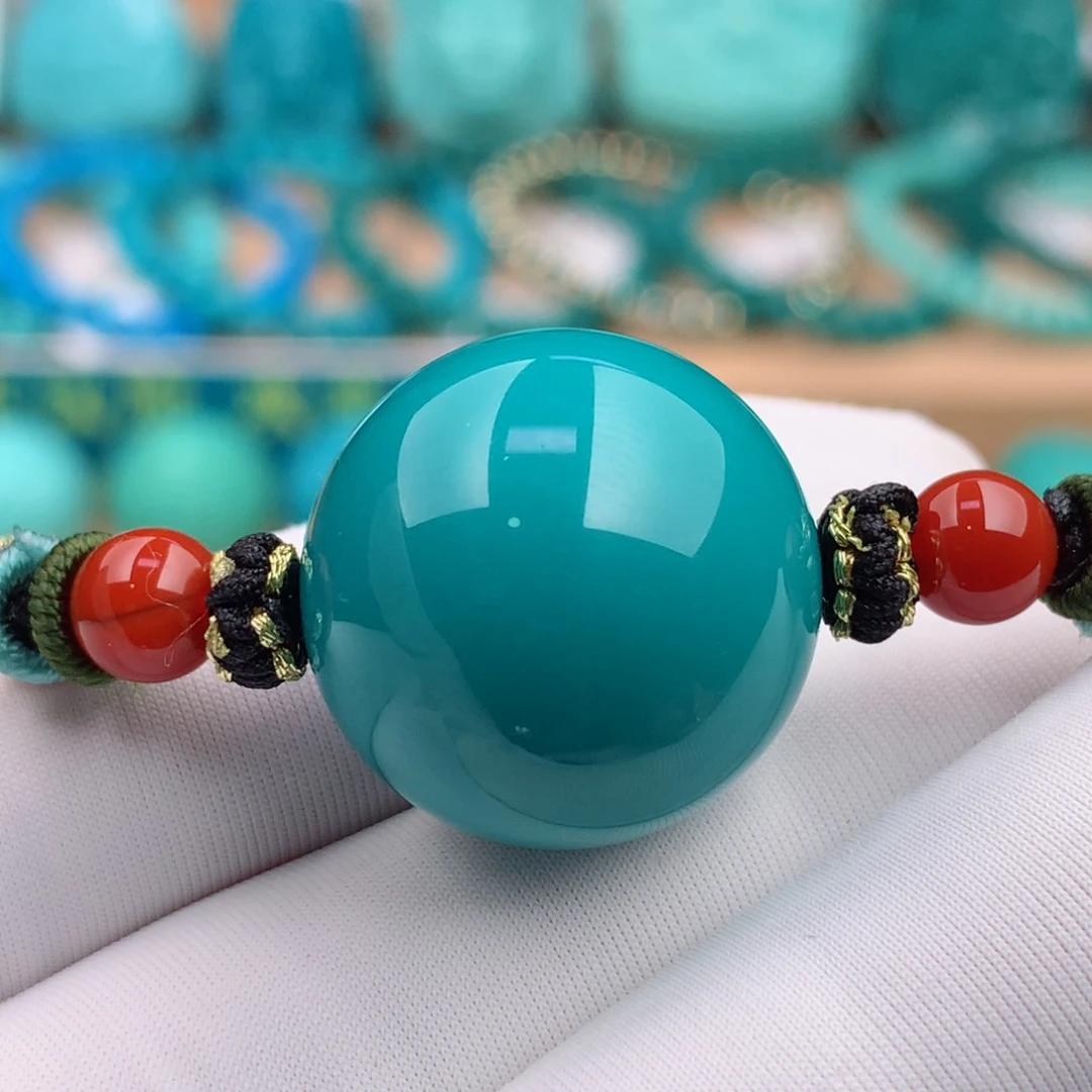 未镶嵌绿松石珠宝奇石20.5mm
