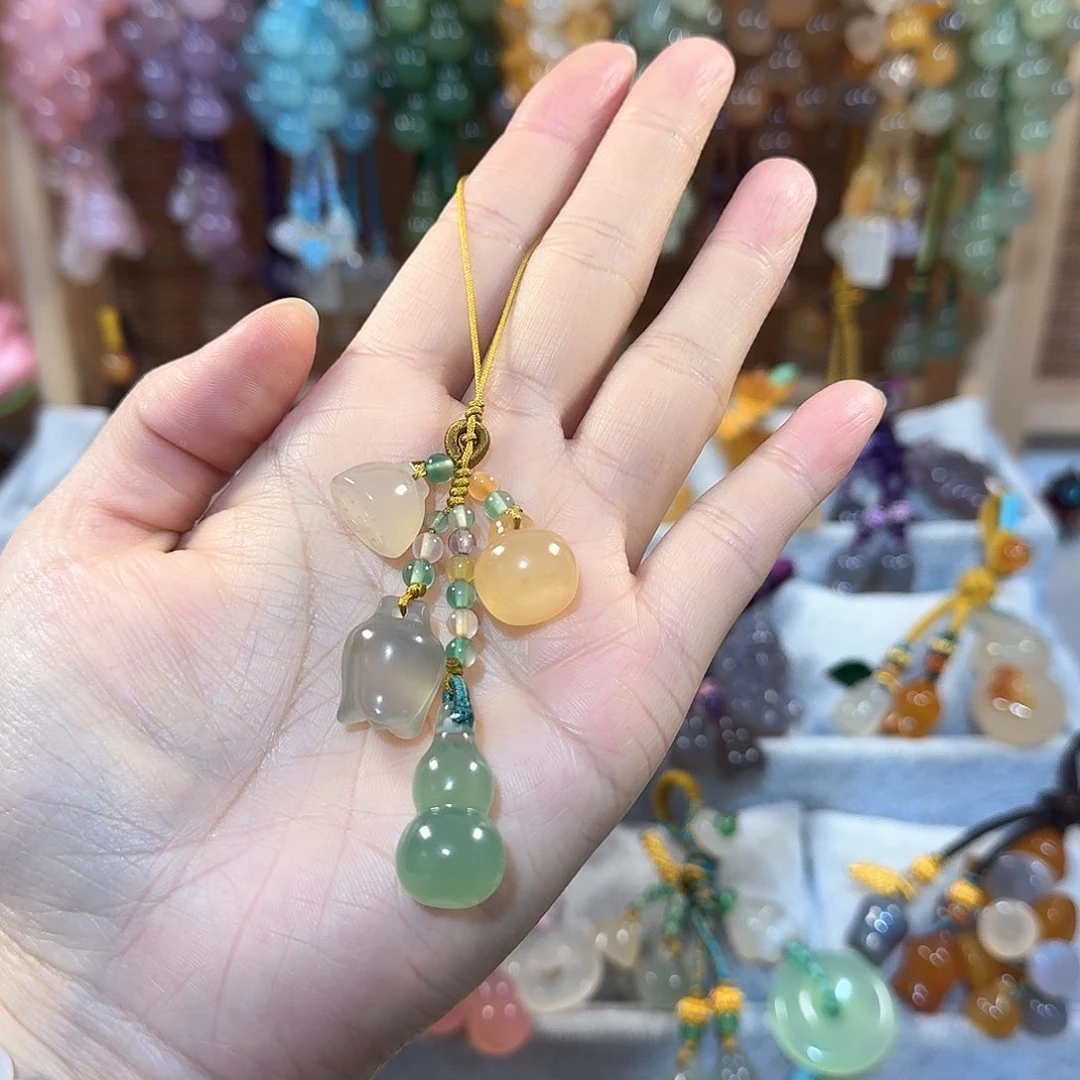 玛瑙/玉髓手机挂件未镶嵌