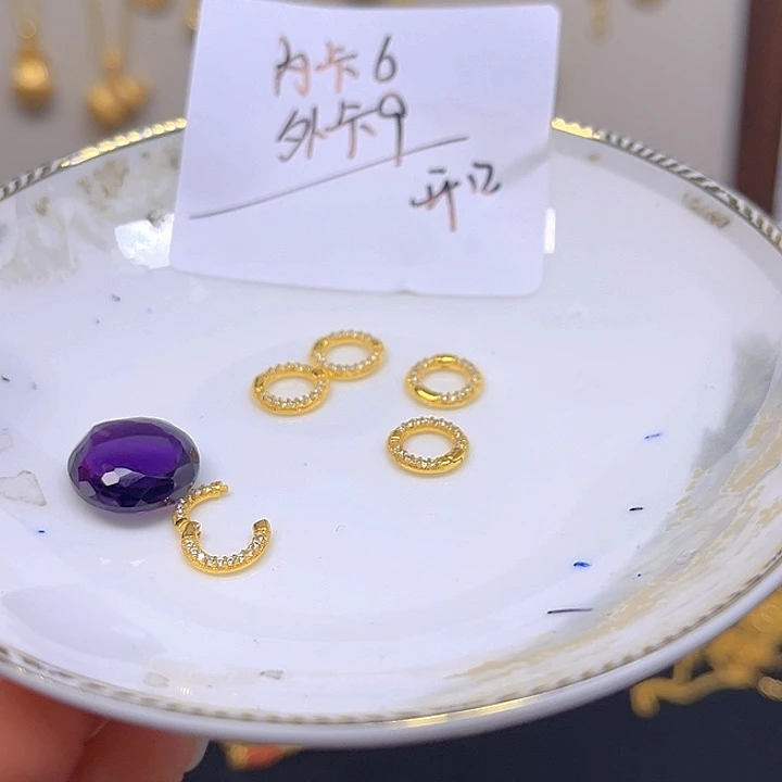 紫晶颈饰银S925镶嵌紫晶925镶嵌68