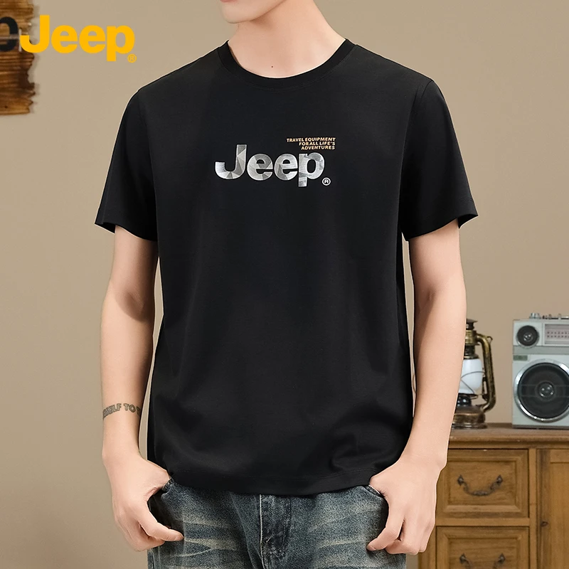 JEEP/吉普2025新款简约百搭男式短袖休闲T恤上衣378